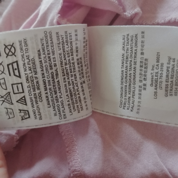 Guess ☆ Y2k Pink Soft Cheetah Bling Glitter V-Neck Long Sleeve Tunic Shirt L - Picture 8 of 11